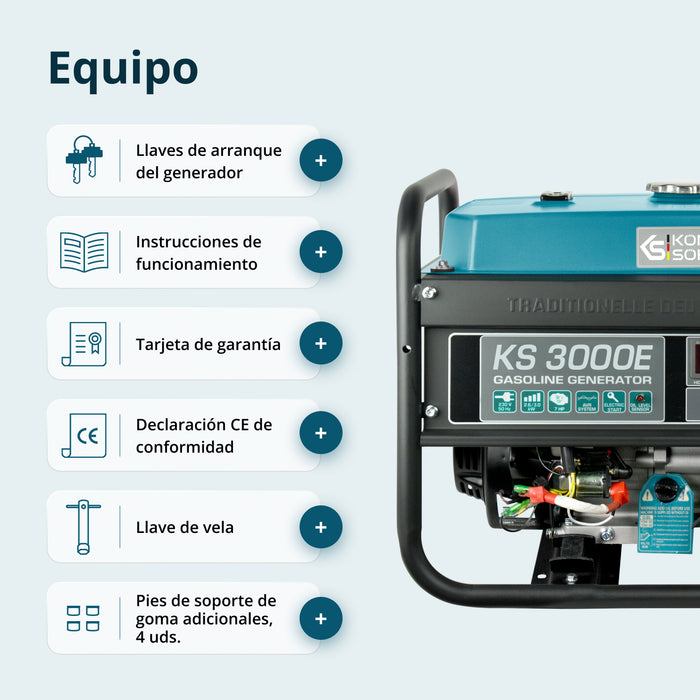 Gerador a gasolina "Könner & Söhnen" KS 3000E