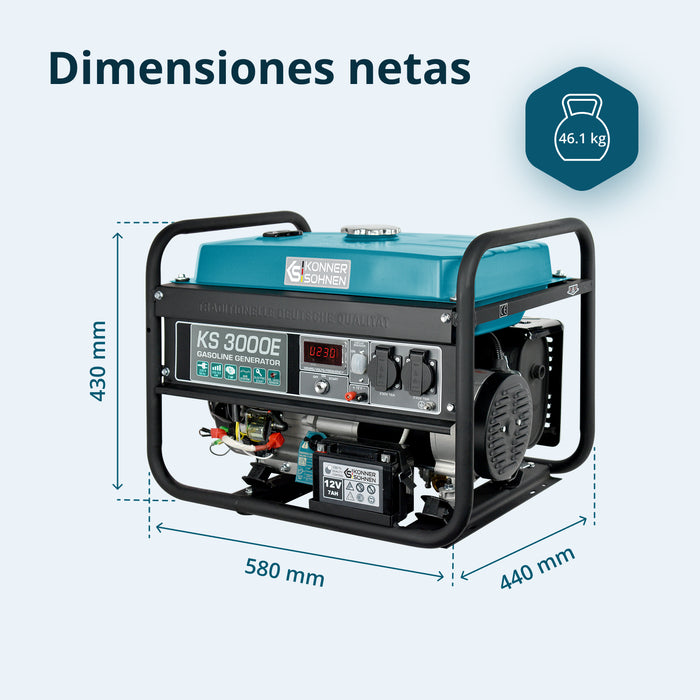 Gerador a gasolina "Könner & Söhnen" KS 3000E