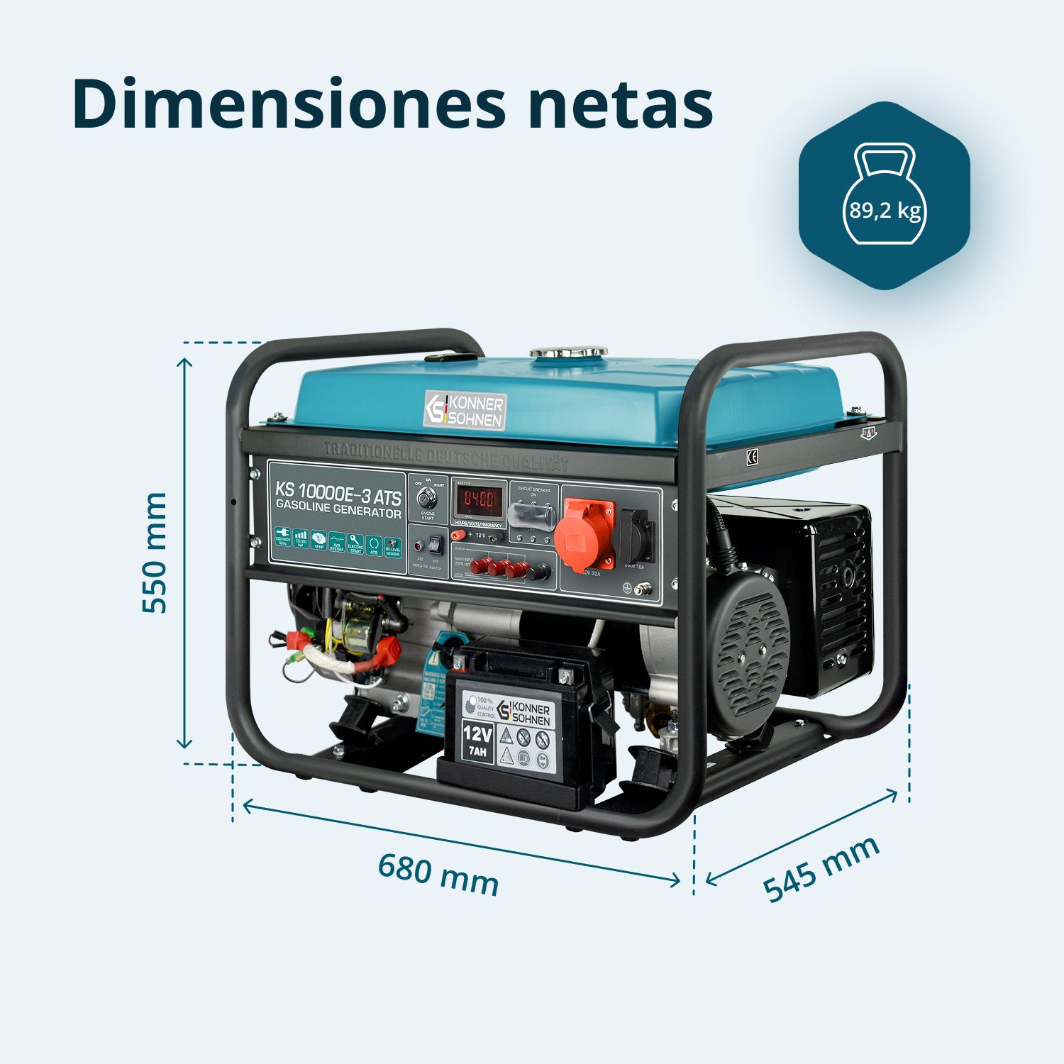 Benzingenerator "Könner & Söhnen" KS 10000E-3 ATS
