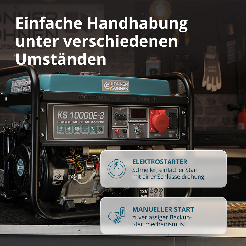 Benzin-Generator "Könner & Söhnen" KS 10000E-3