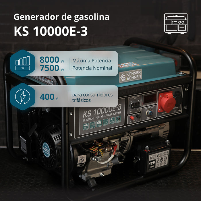 Generador de gasolina "Könner & Söhnen" KS 10000E-3