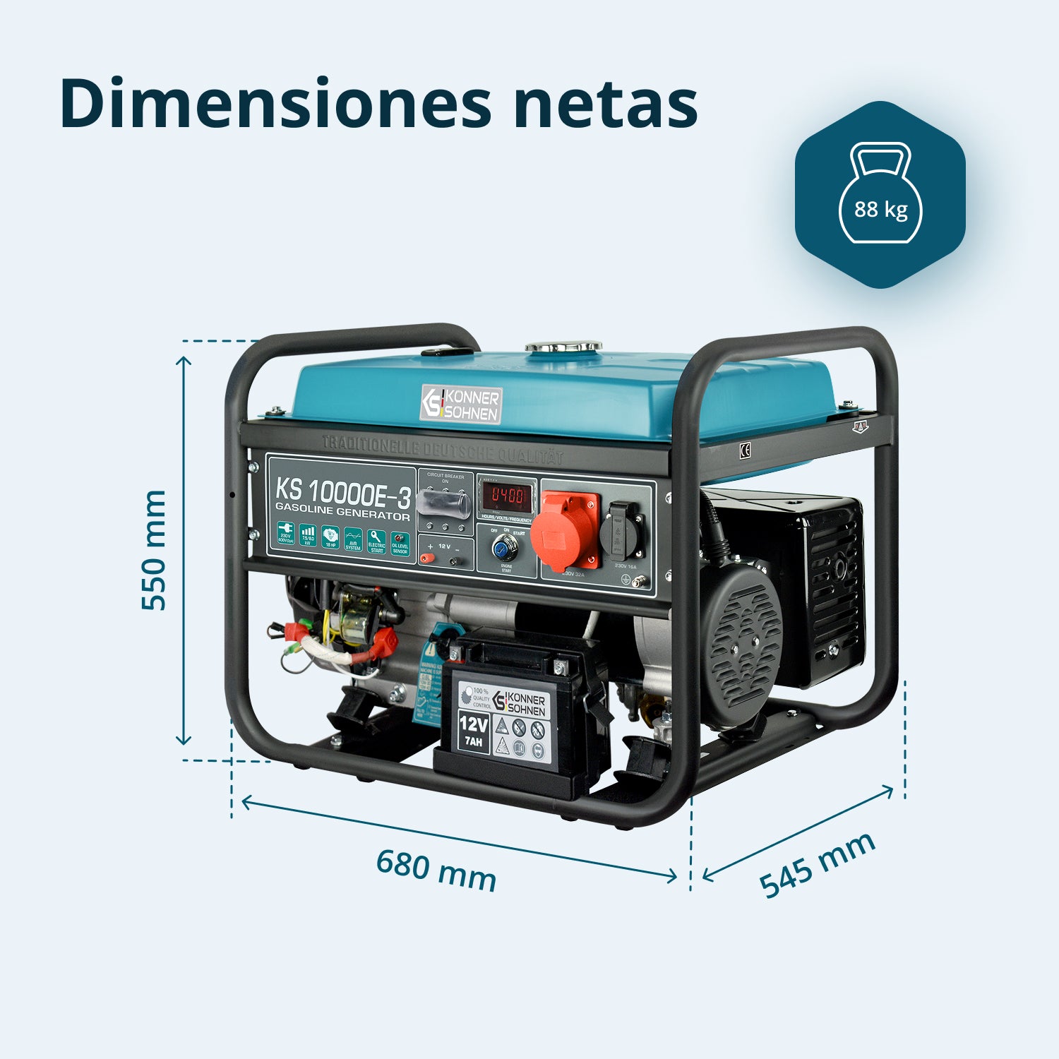 Benzingenerator "Könner & Söhnen" KS 10000E-3