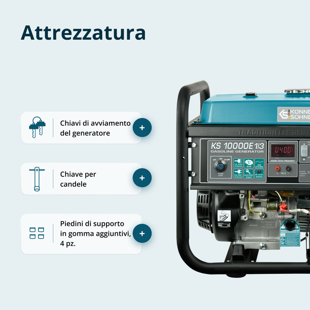 Generatore a benzina "Könner & Söhnen" KS 10000E 1/3