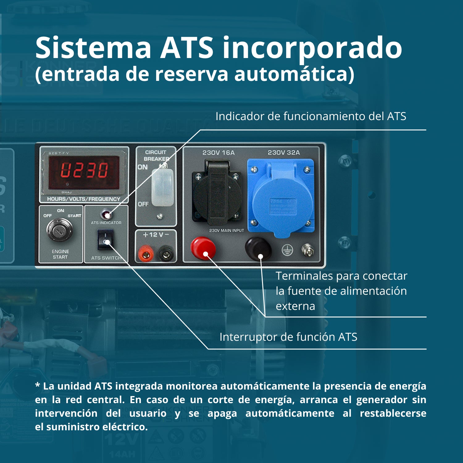 Бензинов генератор „Könner & Söhnen“ KS 10000E ATS