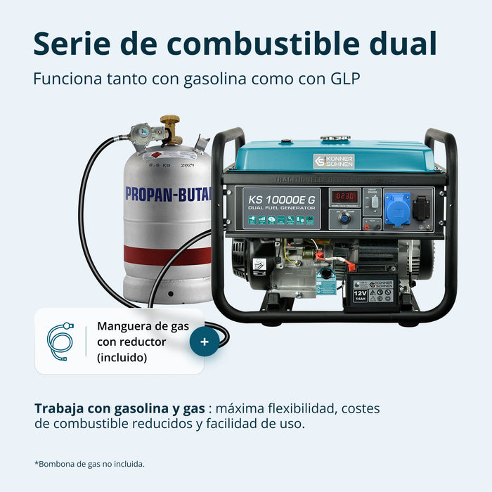 Generátor LPG/benzín "Könner & Söhnen" KS 10000E G