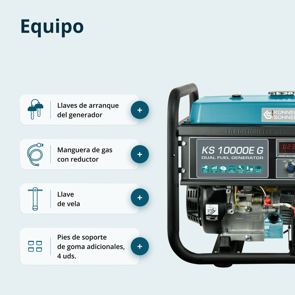 Generátor LPG/benzín "Könner & Söhnen" KS 10000E G