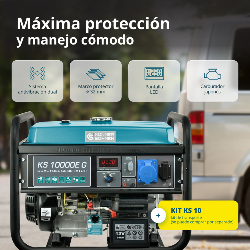 Generátor LPG/benzín "Könner & Söhnen" KS 10000E G