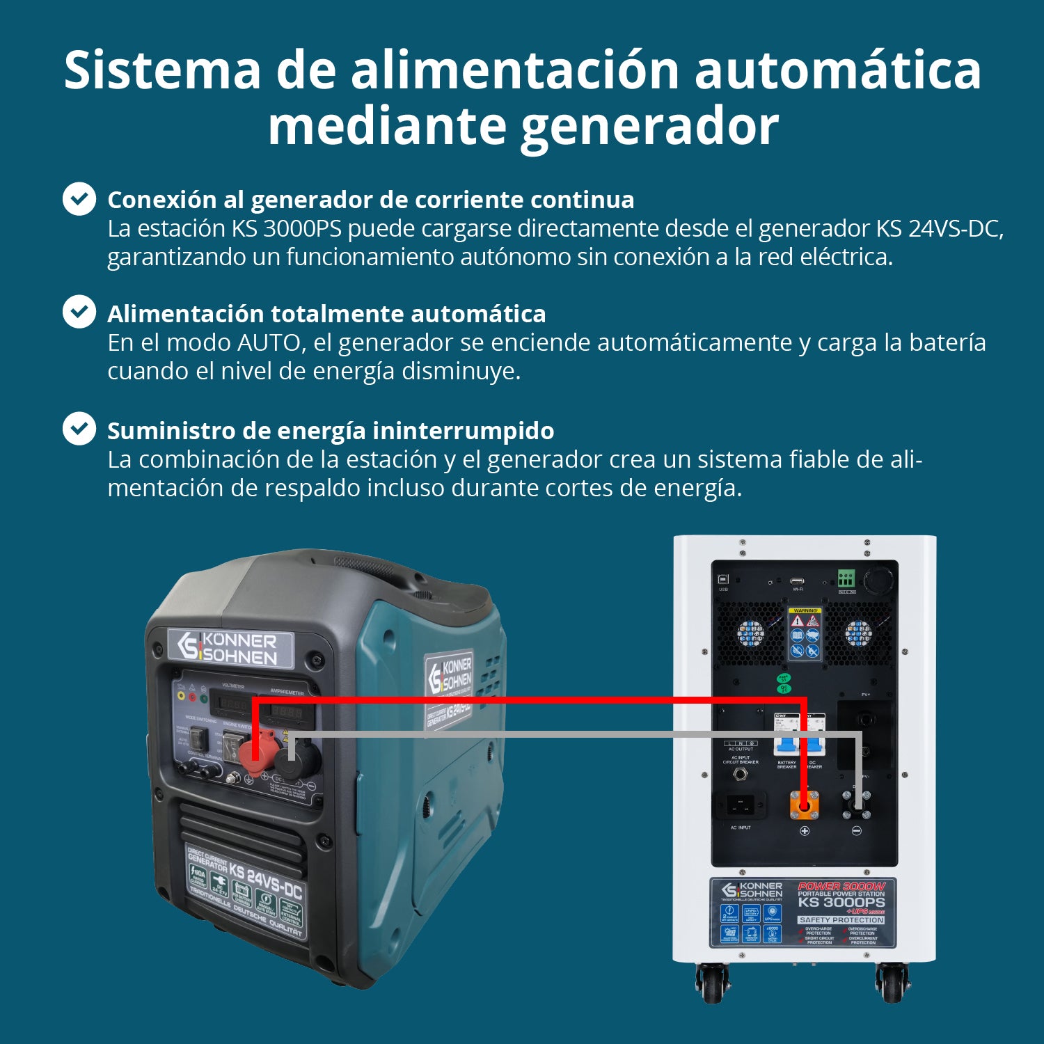 Central eléctrica portátil 3 en 1 KS 3000PS