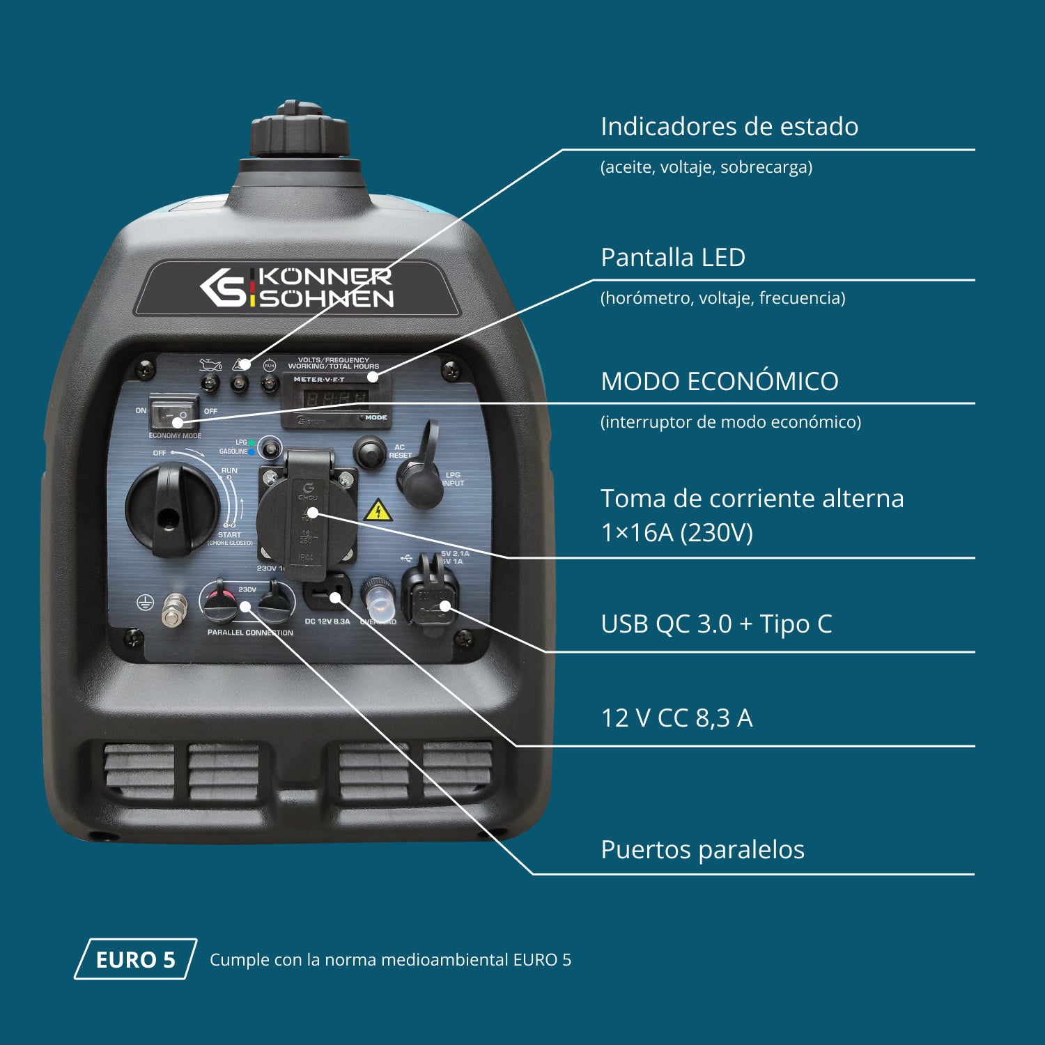 LPG/benzinski invertorski generator KS 3100iG S