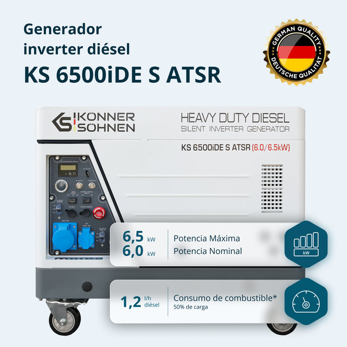 Gerador Inversor a Diesel em Caixa Insonorizada KS 6500iDE S ATSR