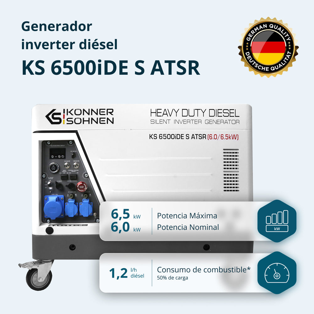 Diesel invertorový generátor v odhlučněném krytu KS 6500iDE S ATSR
