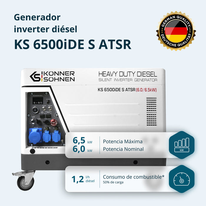 Diesel invertorový generátor v odhlučněném krytu KS 6500iDE S ATSR