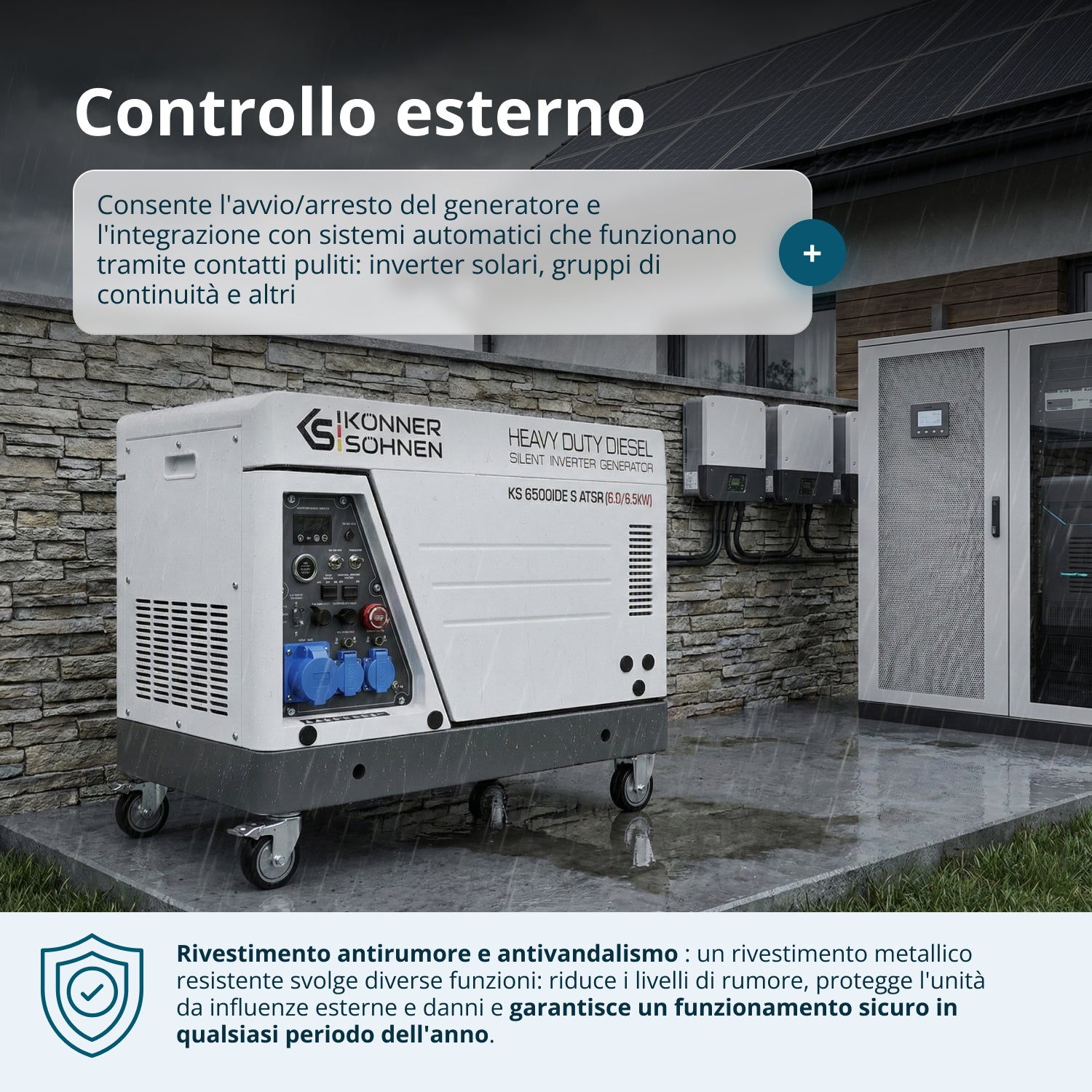 Generatore diesel inverter in cofano insonorizzato KS 6500iDE S ATSR