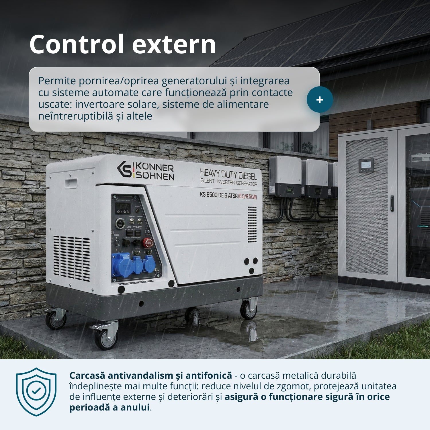 Generator invertor diesel în carcasă insonorizată KS 6500iDE S ATSR (Recondiționat – Stare Bună)