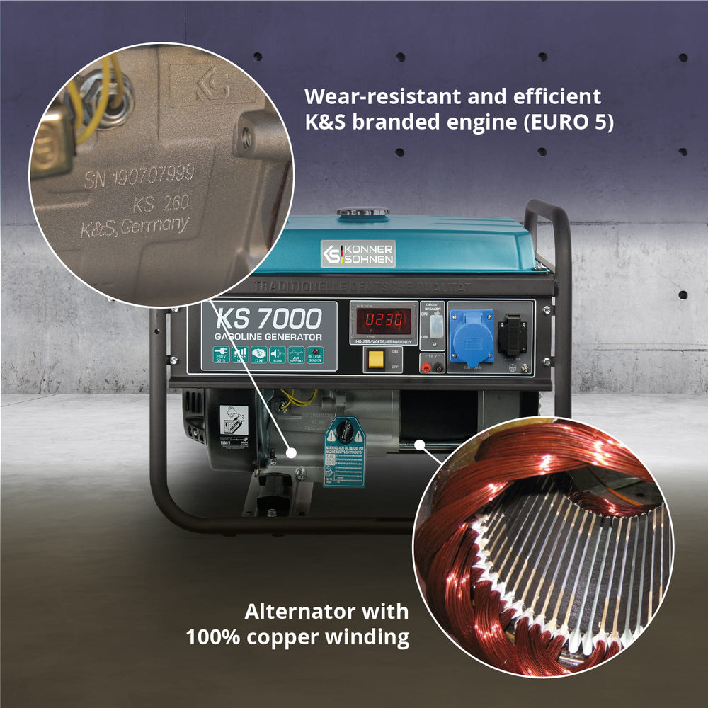 Gerador a gasolina "Könner & Söhnen" KS 7000