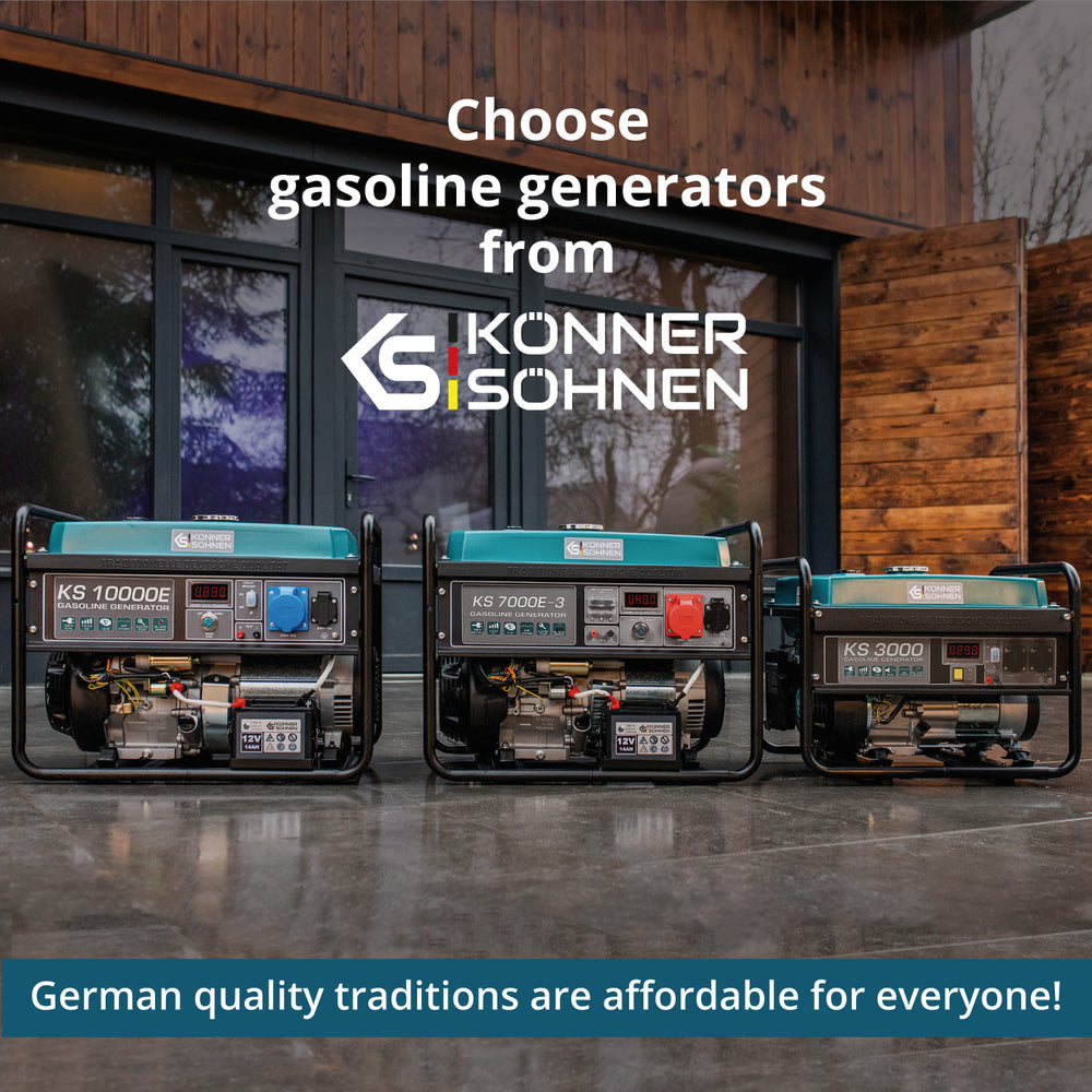 Bensiinikäyttöinen generaattori 'Könner & Söhnen' KS 7000E 1/3