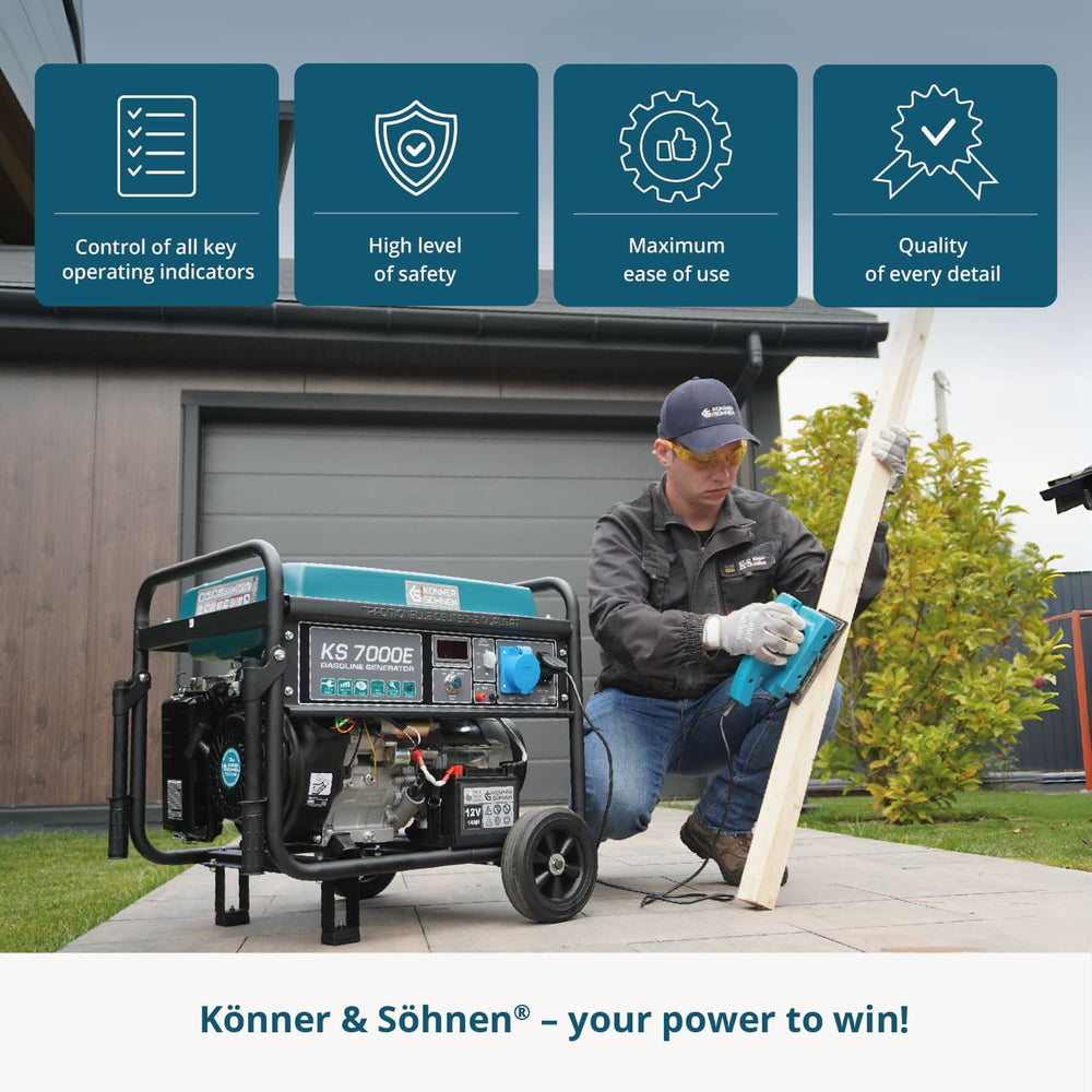 Gerador a gasolina "Könner & Söhnen" KS 7000E
