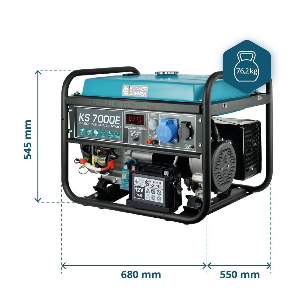 Gerador a gasolina "Könner & Söhnen" KS 7000E