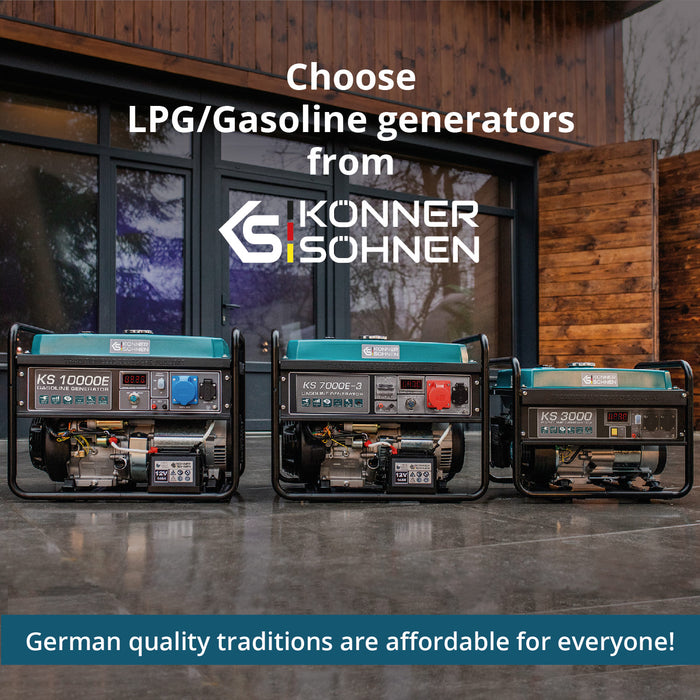 Gerador a GPL/Gasolina "Könner & Söhnen" KS 7000E G