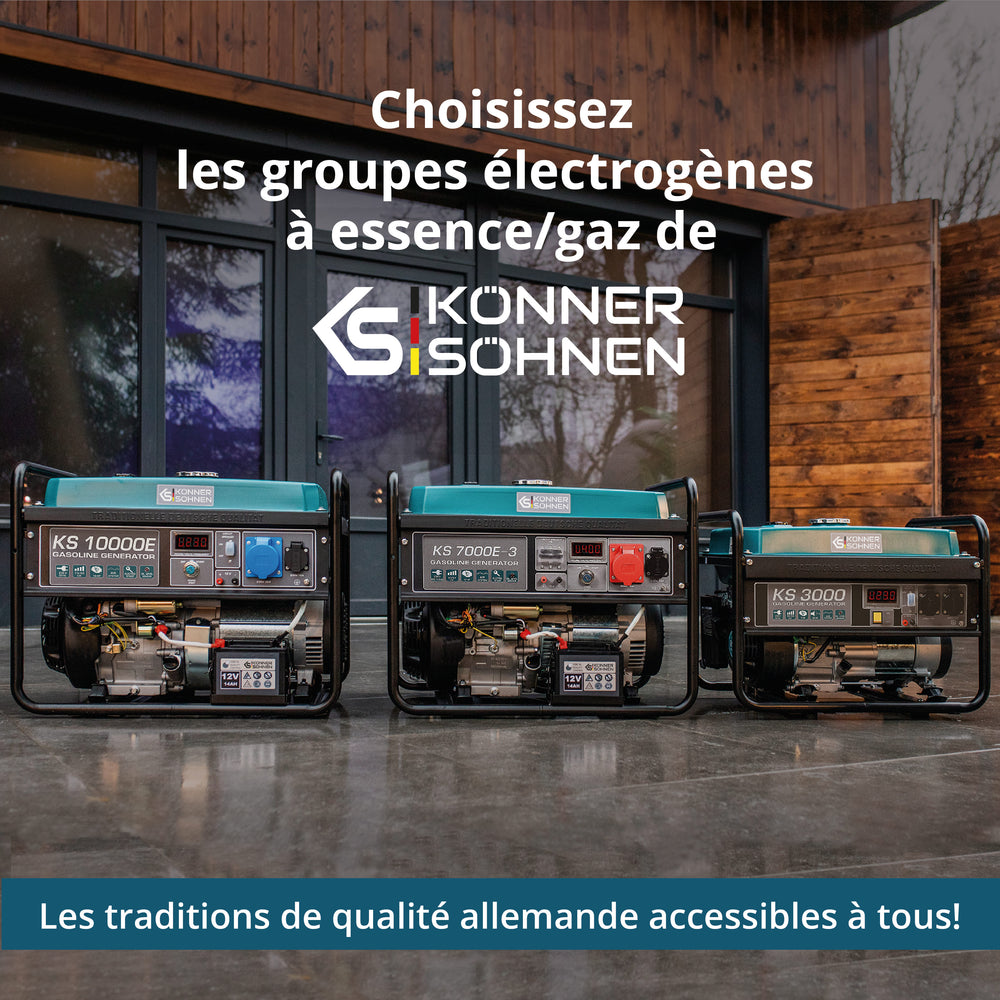 Groupe électrogène à essence/gaz "Könner & Söhnen" KS 7000E G