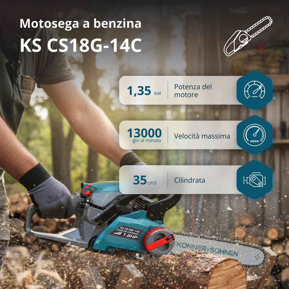 Motosega a benzina KS CS18G-14C