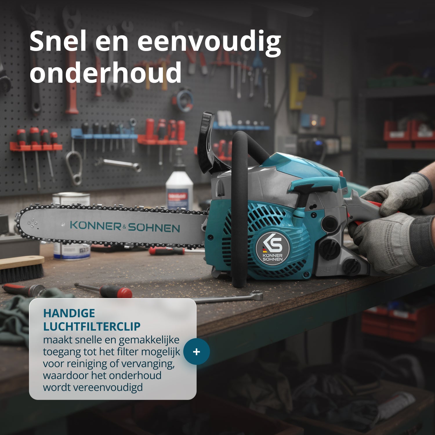 Benzinekettingzaag KS CS18G-14C