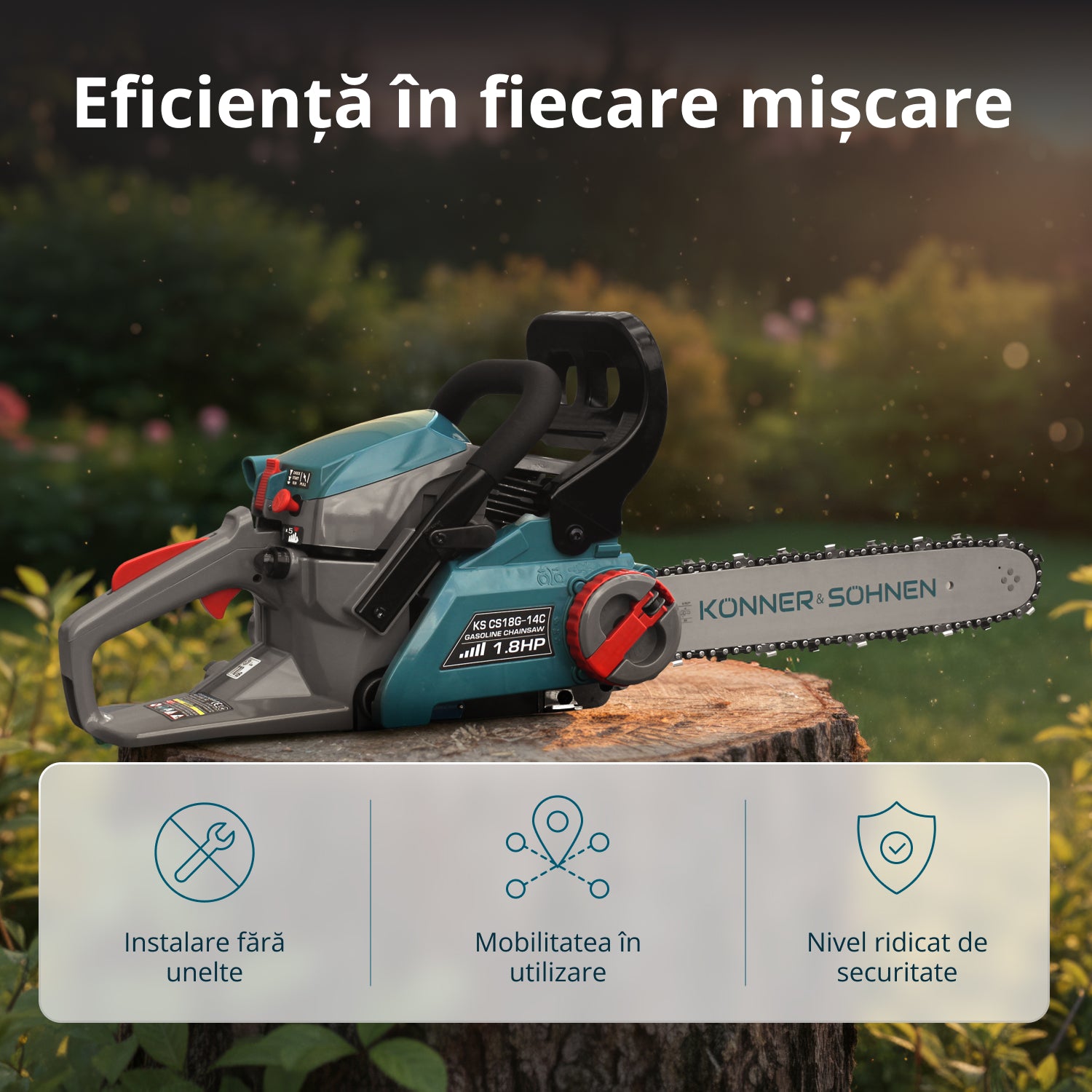 Fierăstrău pe benzină KS CS18G-14C