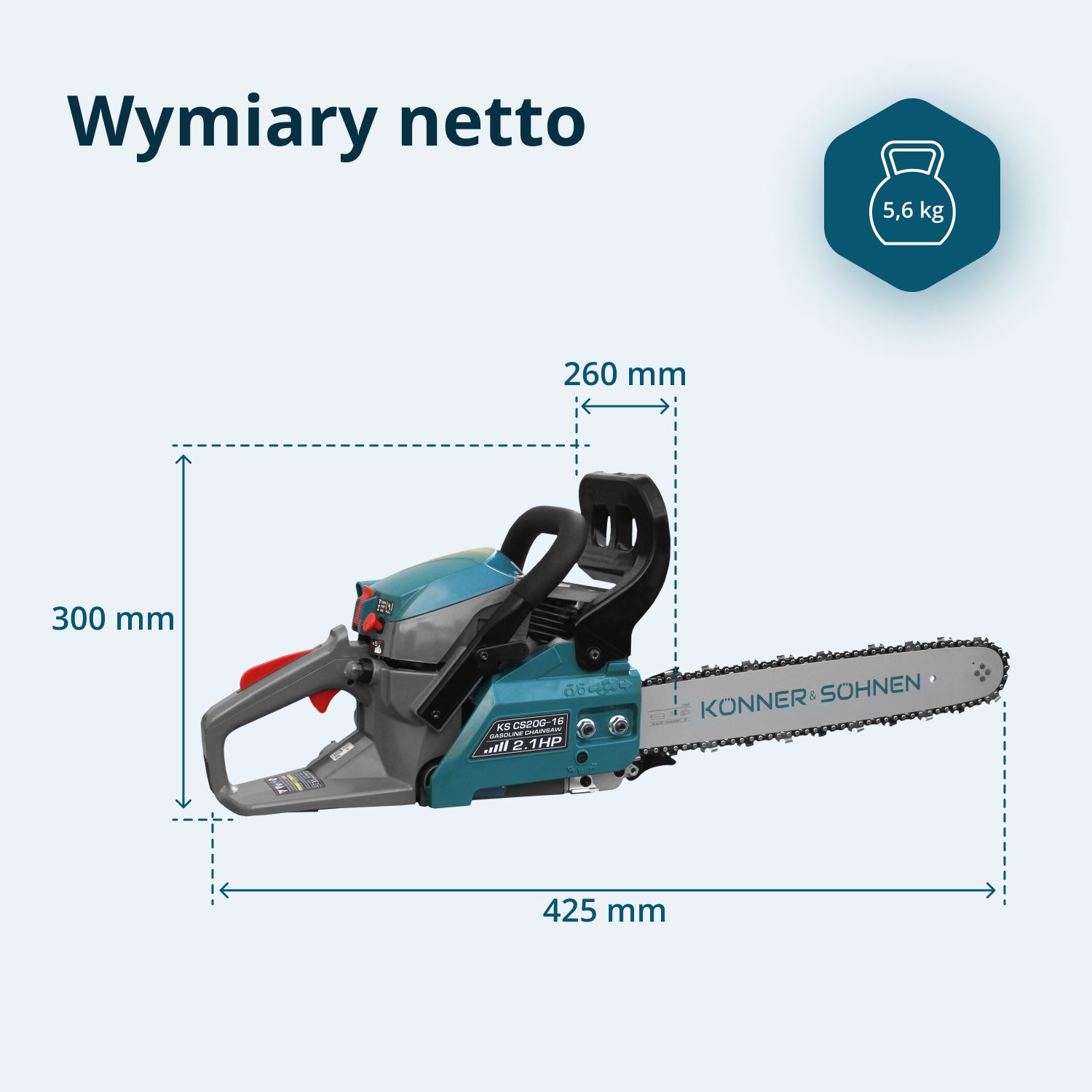 Motosierra a gasolina KS CS20G-16