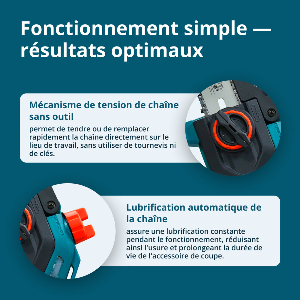 Mini-tronçonneuse à batterie  KS MCS20V-8 Case