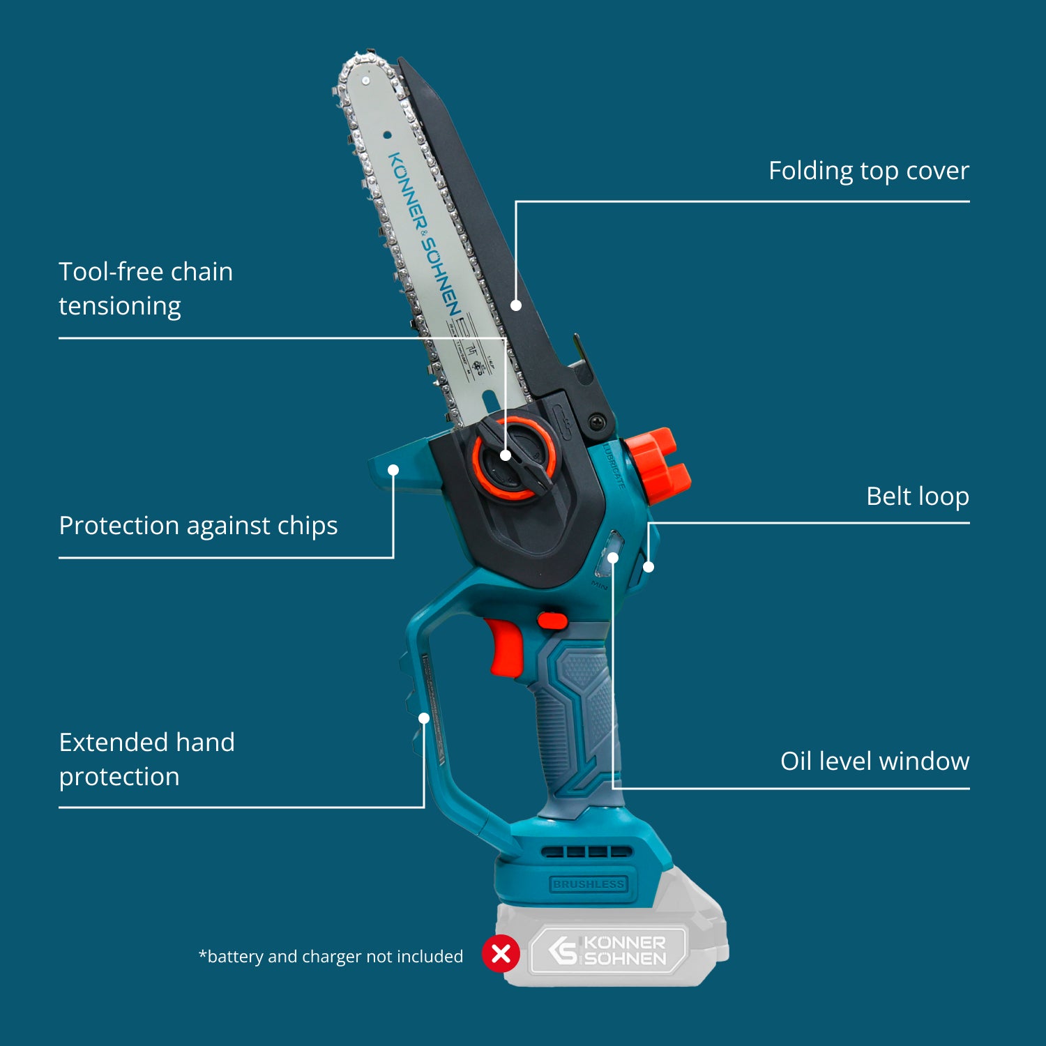 Cordless Mini Chainsaw KS MCS20V-8