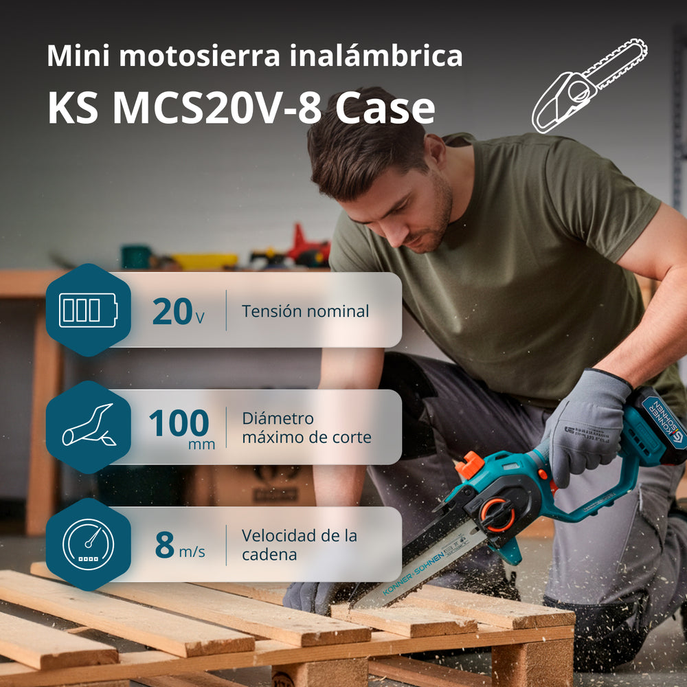 Bežična Mini Motorna Testera KS MCS20V-8 Kofer