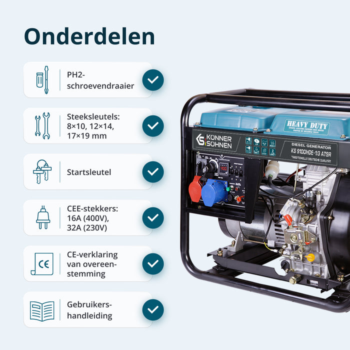 Dieselgenerator "Könner & Söhnen" KS 9100HDE-1/3 ATSR (EURO V)