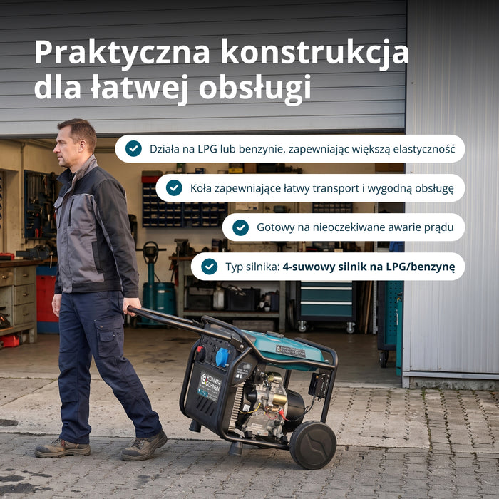 Inwerterowy generator LPG/benzyna KS 8100iEG