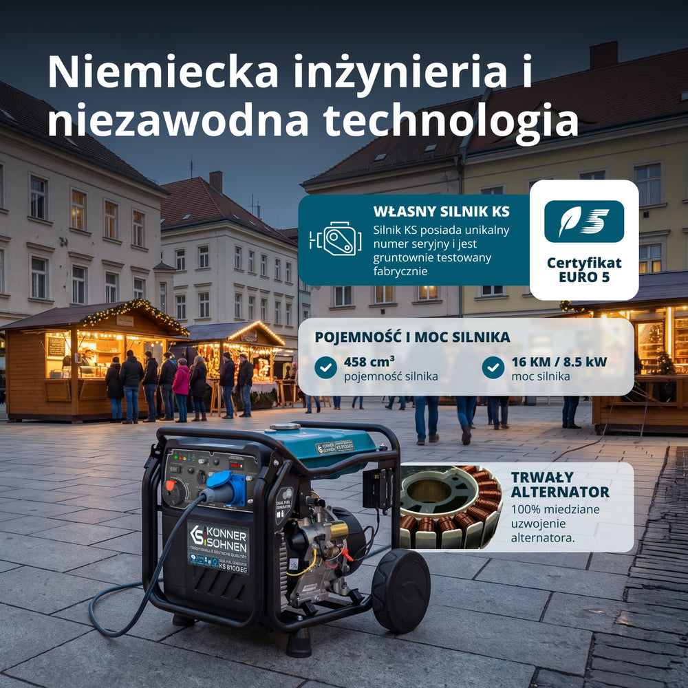 Inwerterowy generator LPG/benzyna KS 8100iEG