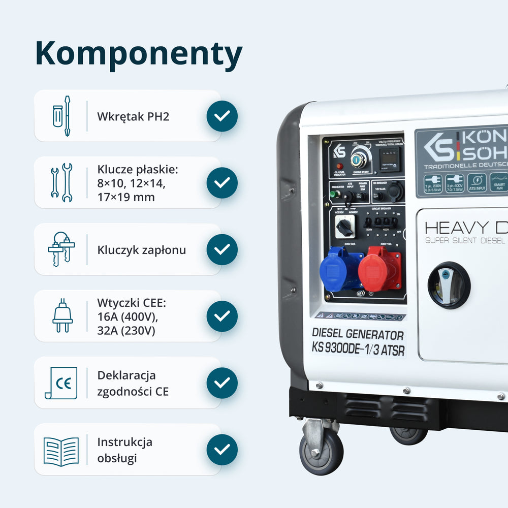 Generator diesla „Könner & Söhnen” KS 9300DE-1/3 ATSR (EURO V)