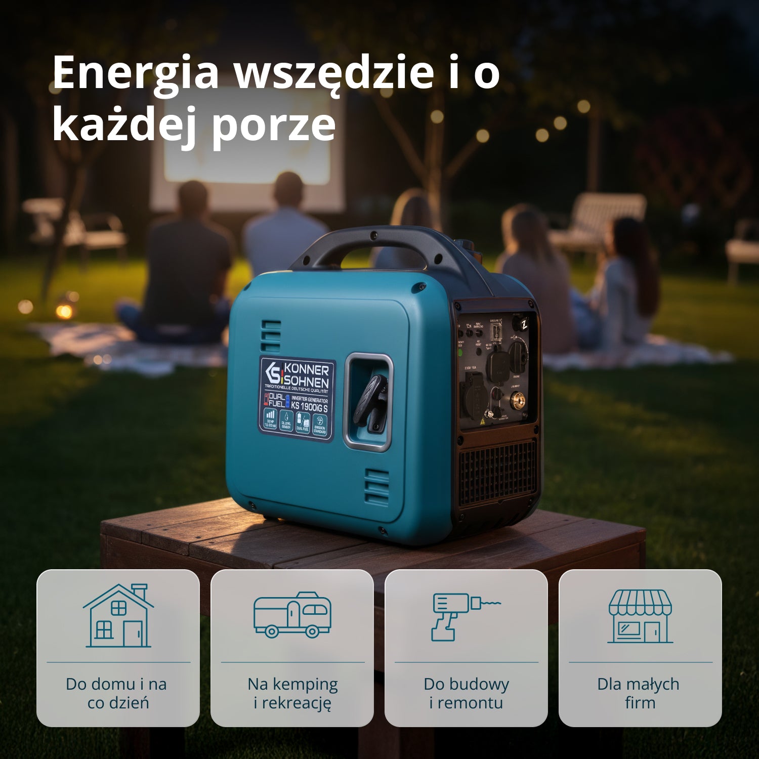 Generator Inwerterowy (gaz/benzyna) KS 1900iG S (Odnowiony – Stan doskonały)