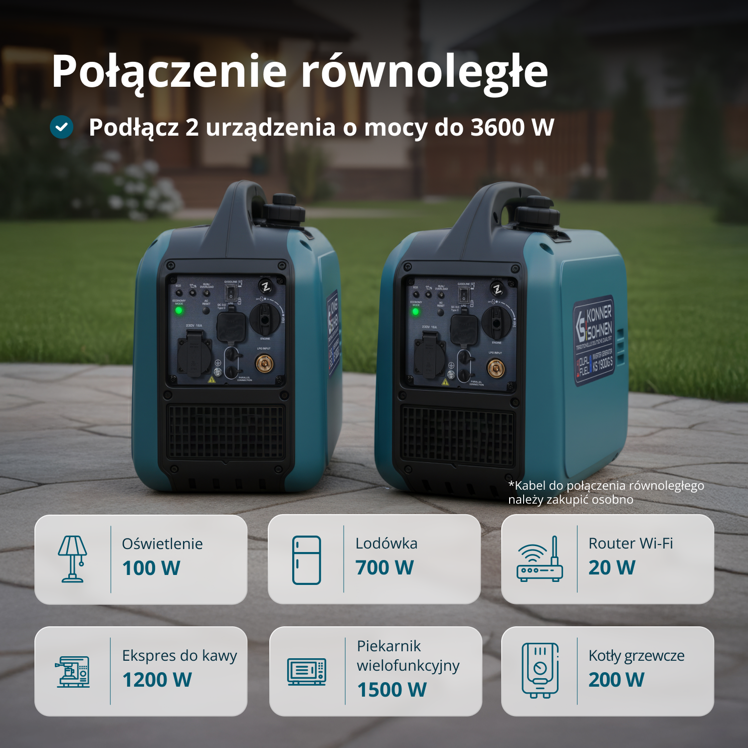 Generator Inwerterowy (gaz/benzyna) KS 1900iG S (Odnowiony – Stan doskonały)