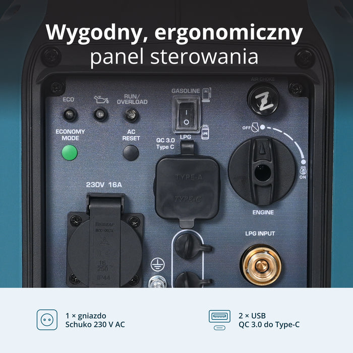 Generator Inwerterowy (gaz/benzyna) KS 1900iG S 