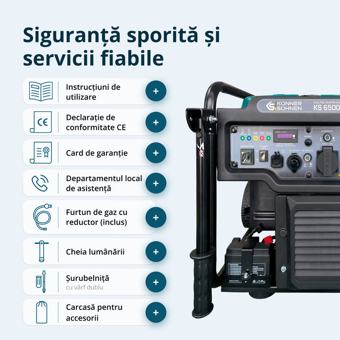 Generator inverter KS 6500iEG (benzină/gaz)
