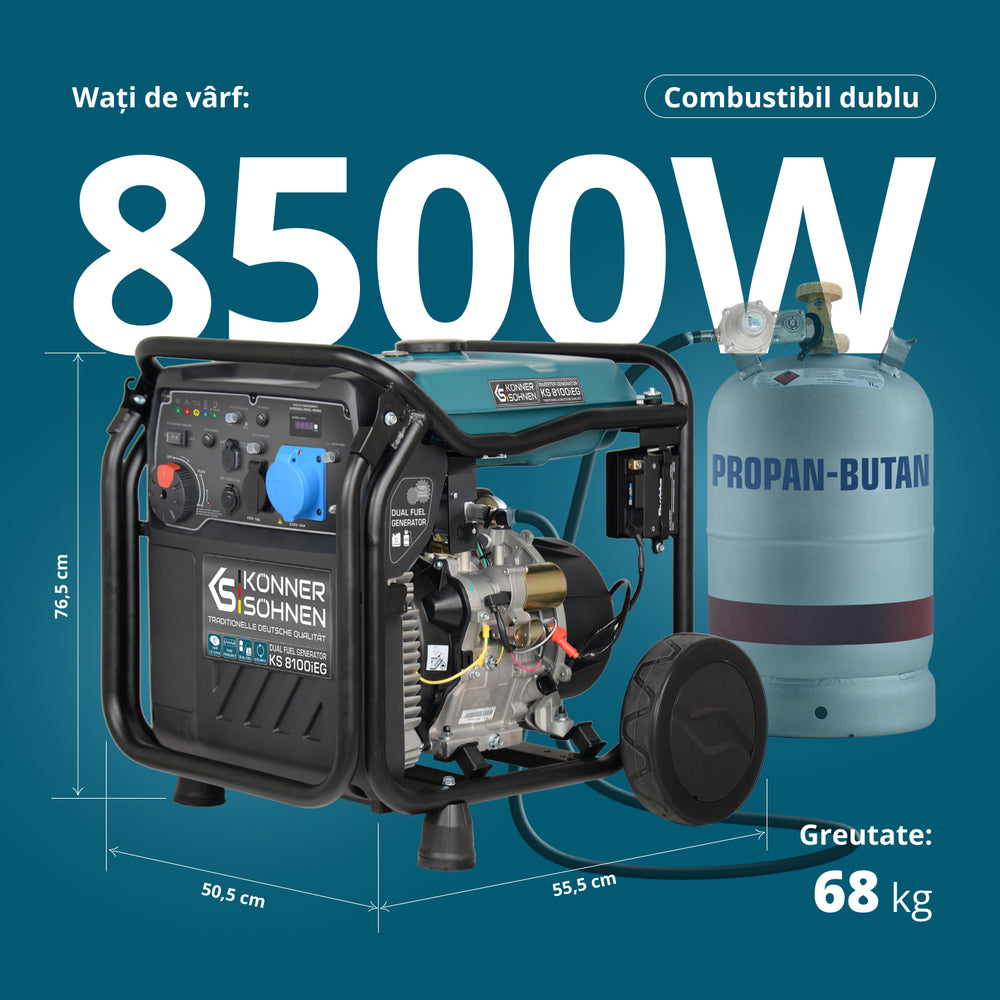 Generator cu inverter pe GPL/benzină KS 8100iEG