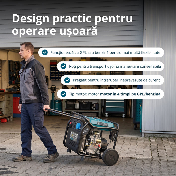 Generator cu inverter pe GPL/benzină KS 8100iEG