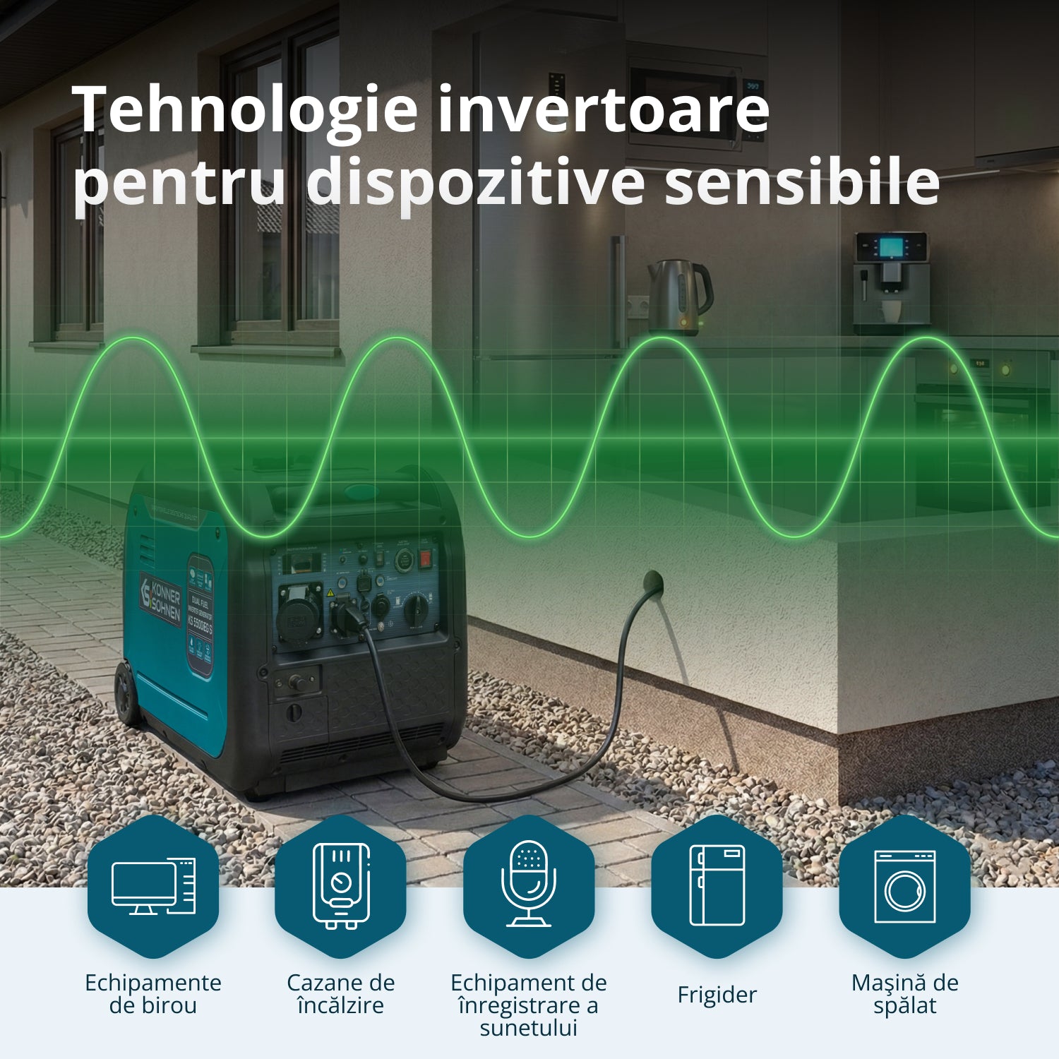 Generator cu inverter pe GPL/benzină KS 5500iEG S