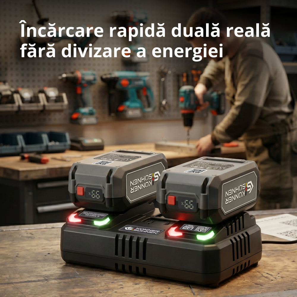 Încărcător dublu pentru baterii reîncărcabile 20V KS C35A-2