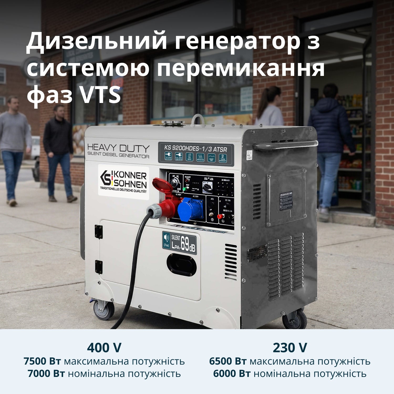 Дизельний генератор «Könner & Söhnen» KS 9200HDES-1/3 ATSR (EURO V)