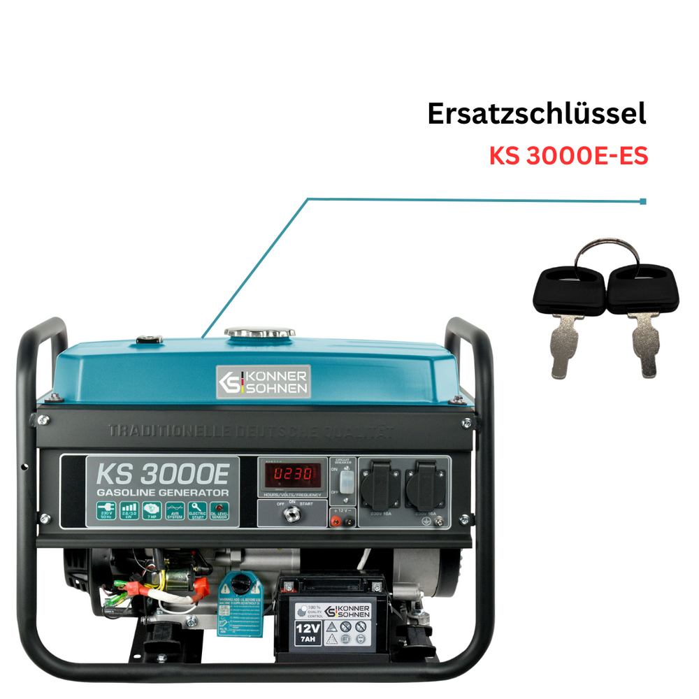 Vervangende sleutels KS 3000E-ES