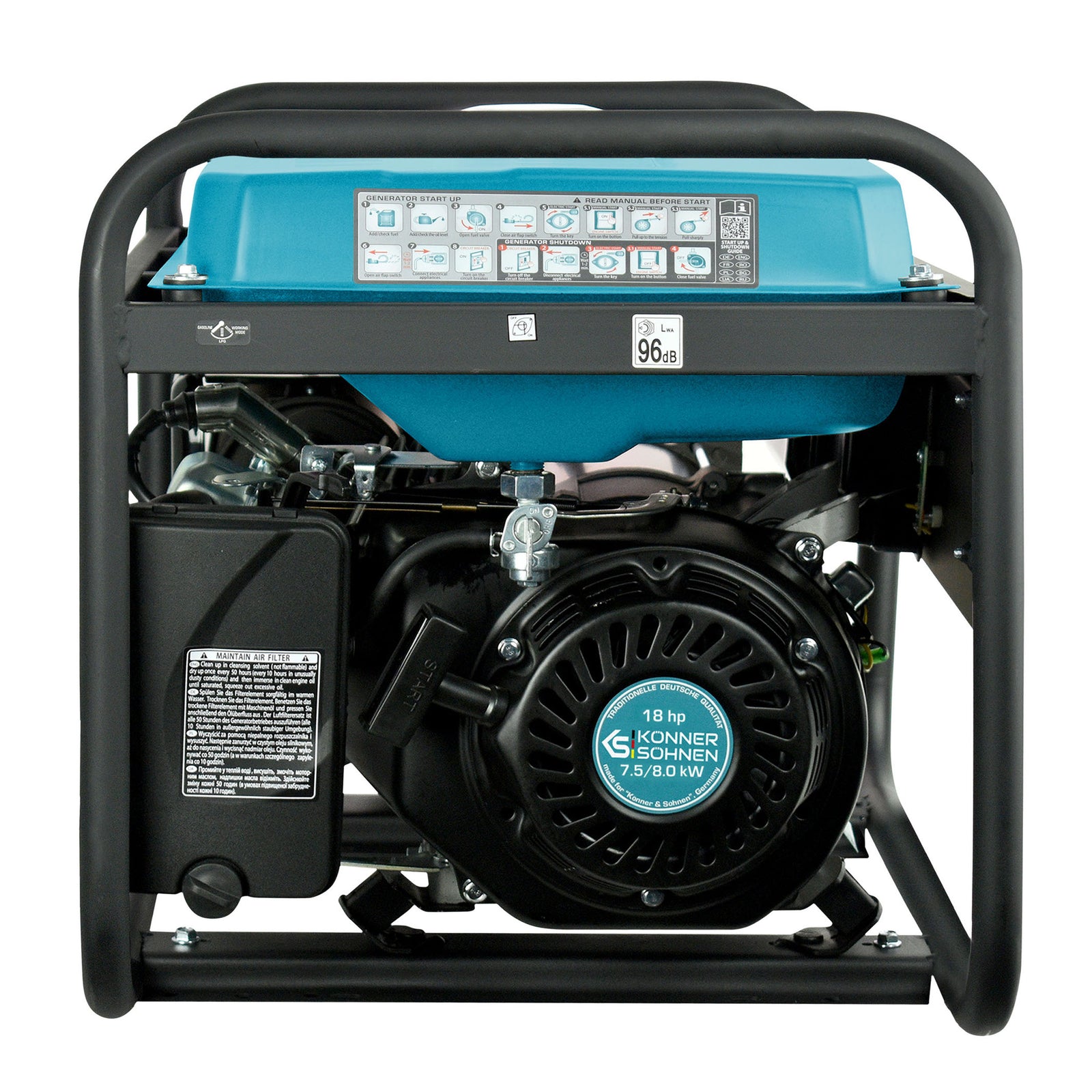 Generador de gasolina "Könner & Söhnen" KS 10000E 1/3
