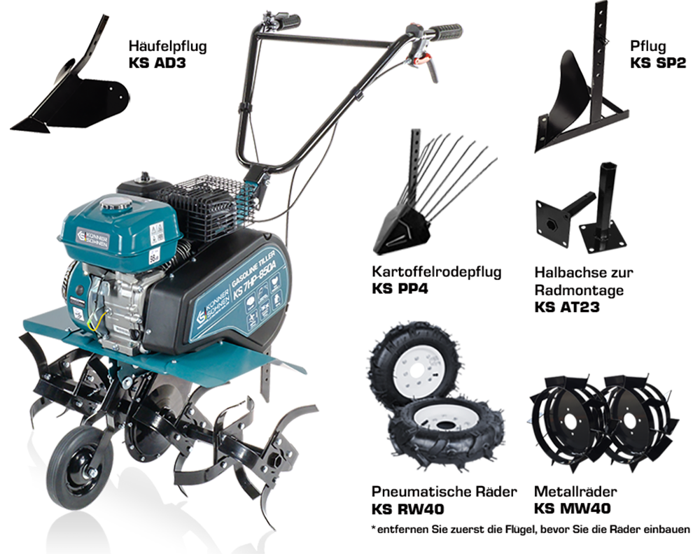 Gasoline tiller KS 7HP-850A